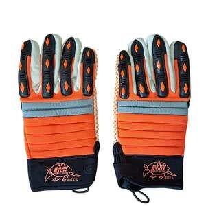 Arma Tuff Hi Vis Orange Mechanic Impact Work Gloves Heavy Duty Grip NWT - L